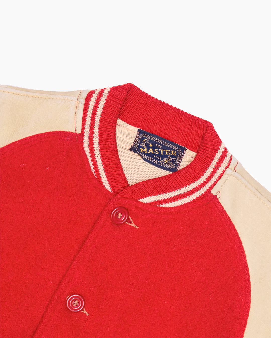 Vintage 1950s Red and Cream Varsity Jacket