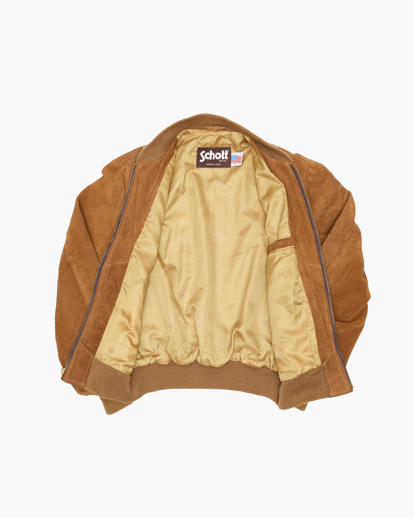 Vintage Schott Suede Bomber Jacket