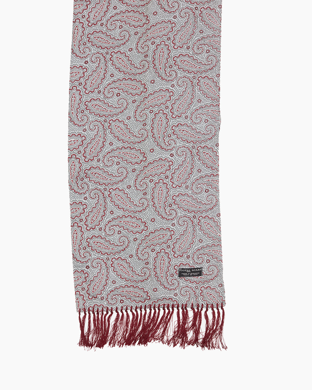 Vintage Light Blue & Red Paisley Scarf