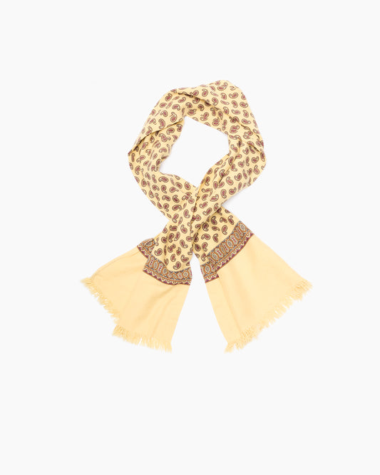 Vintage Yellow & Pink Paisley Scarf