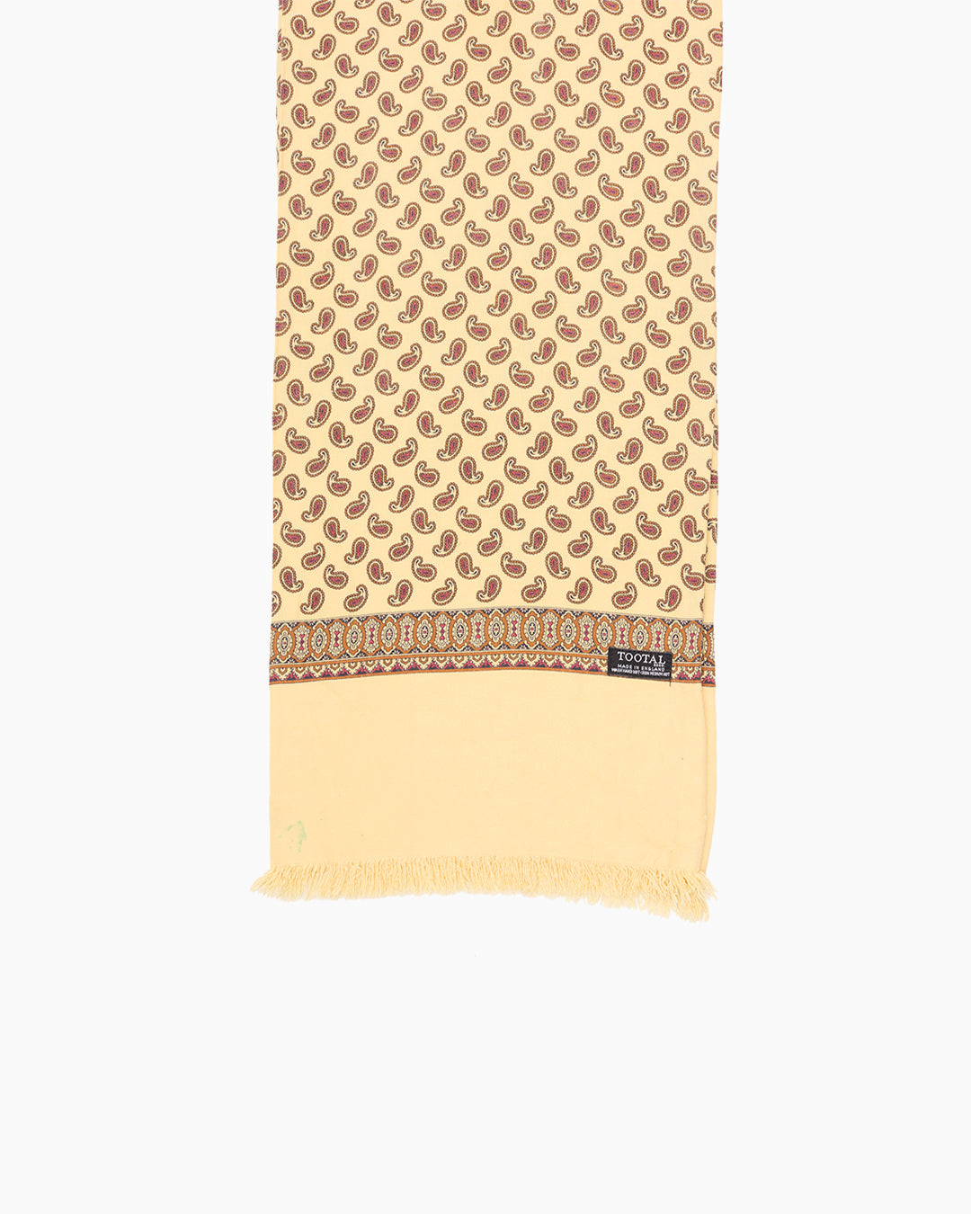Vintage Yellow & Pink Paisley Scarf