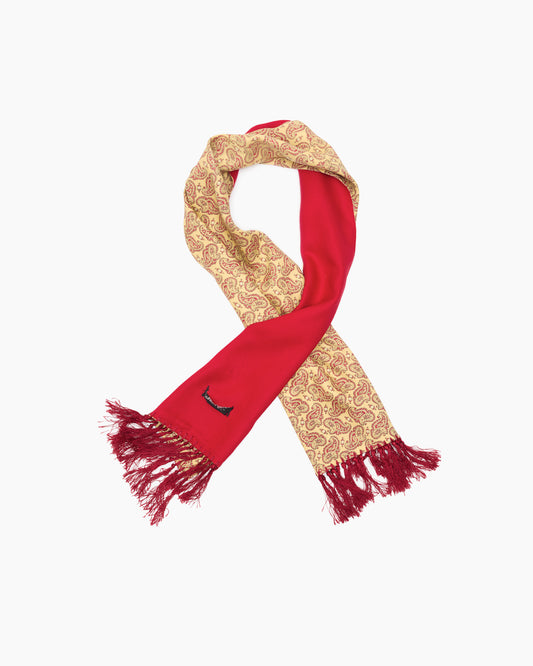 Vintage Yellow Paisley One Sided Scarf
