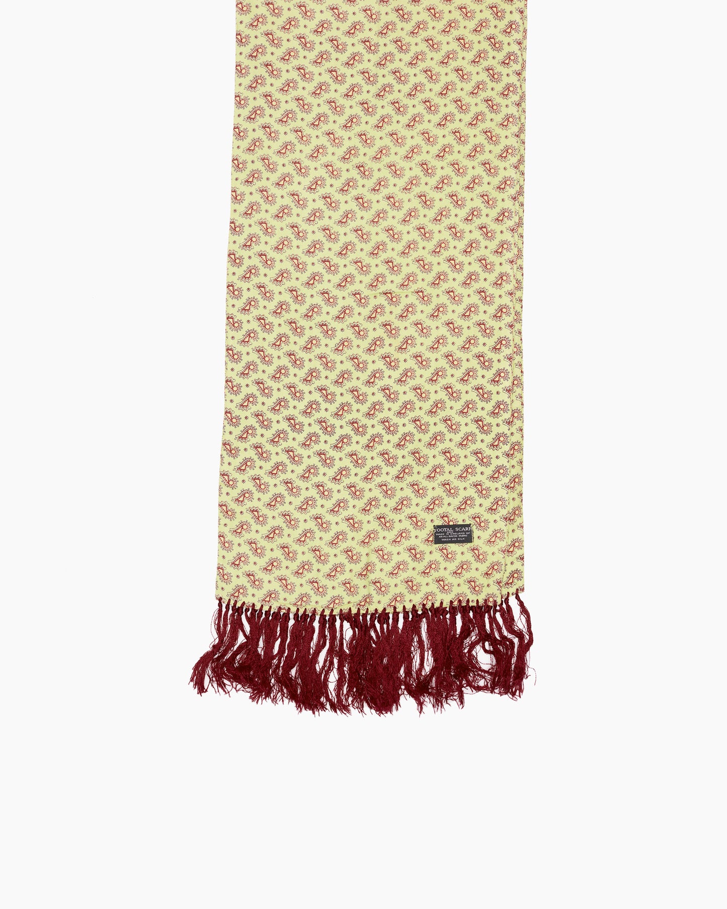 Vintage Lemon Yellow Pattern Scarf