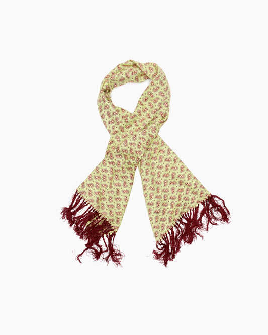 Vintage Lemon Yellow Pattern Scarf