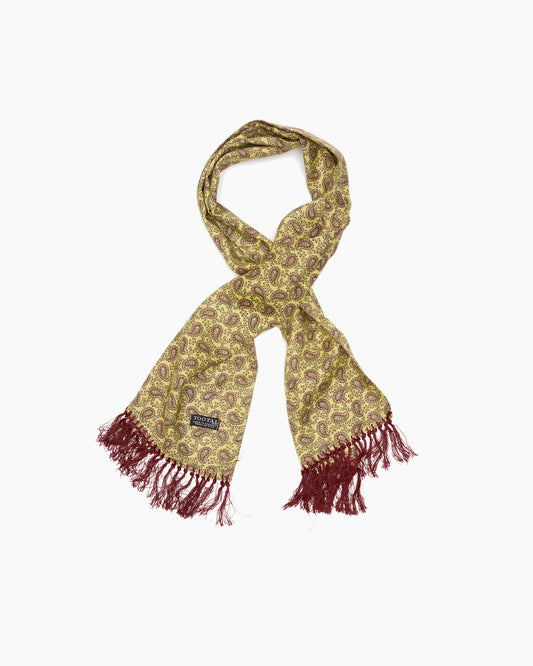 Vintage Blonde Yellow Paisley Scarf
