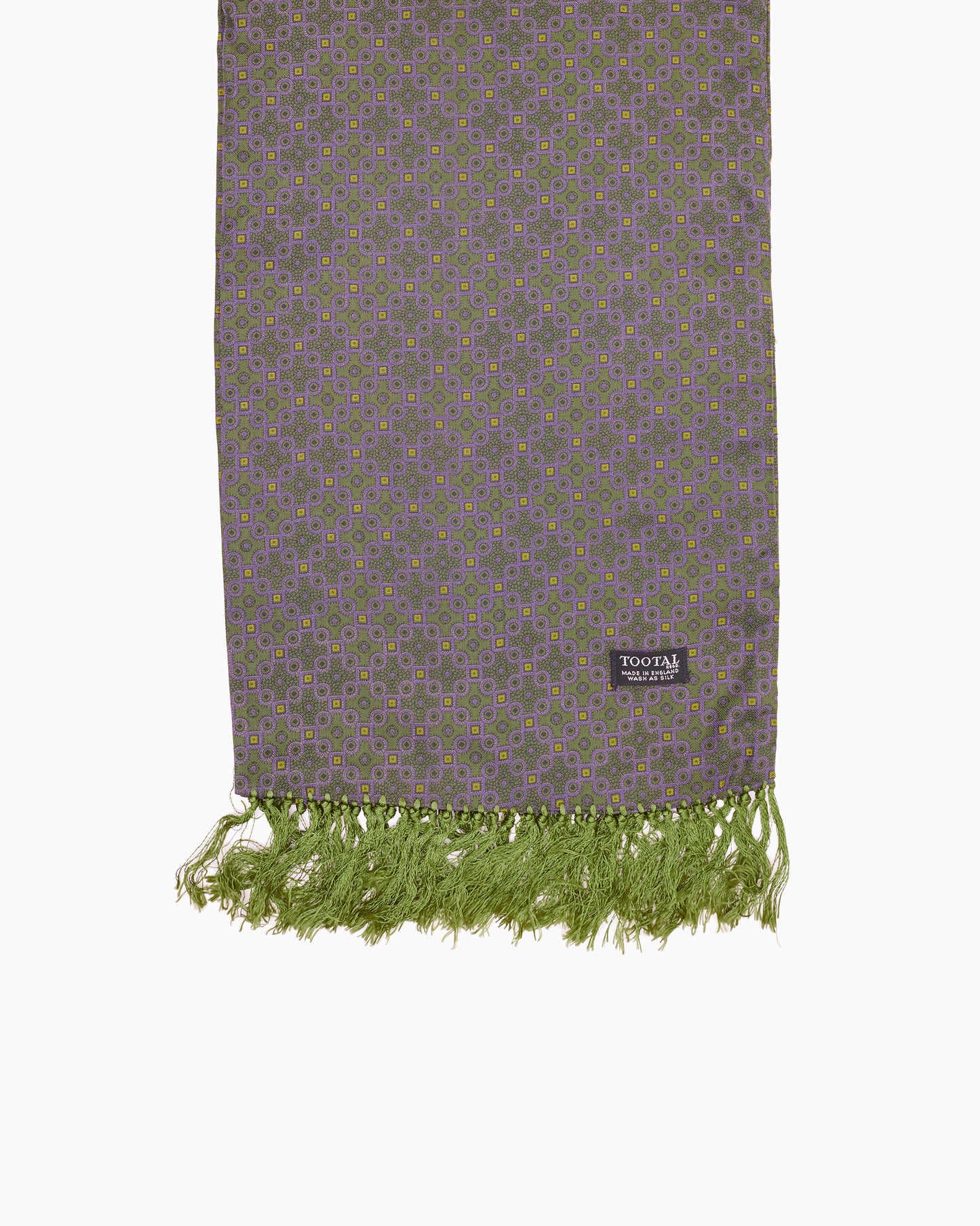 Vintage Purple & Green Geometric Scarf