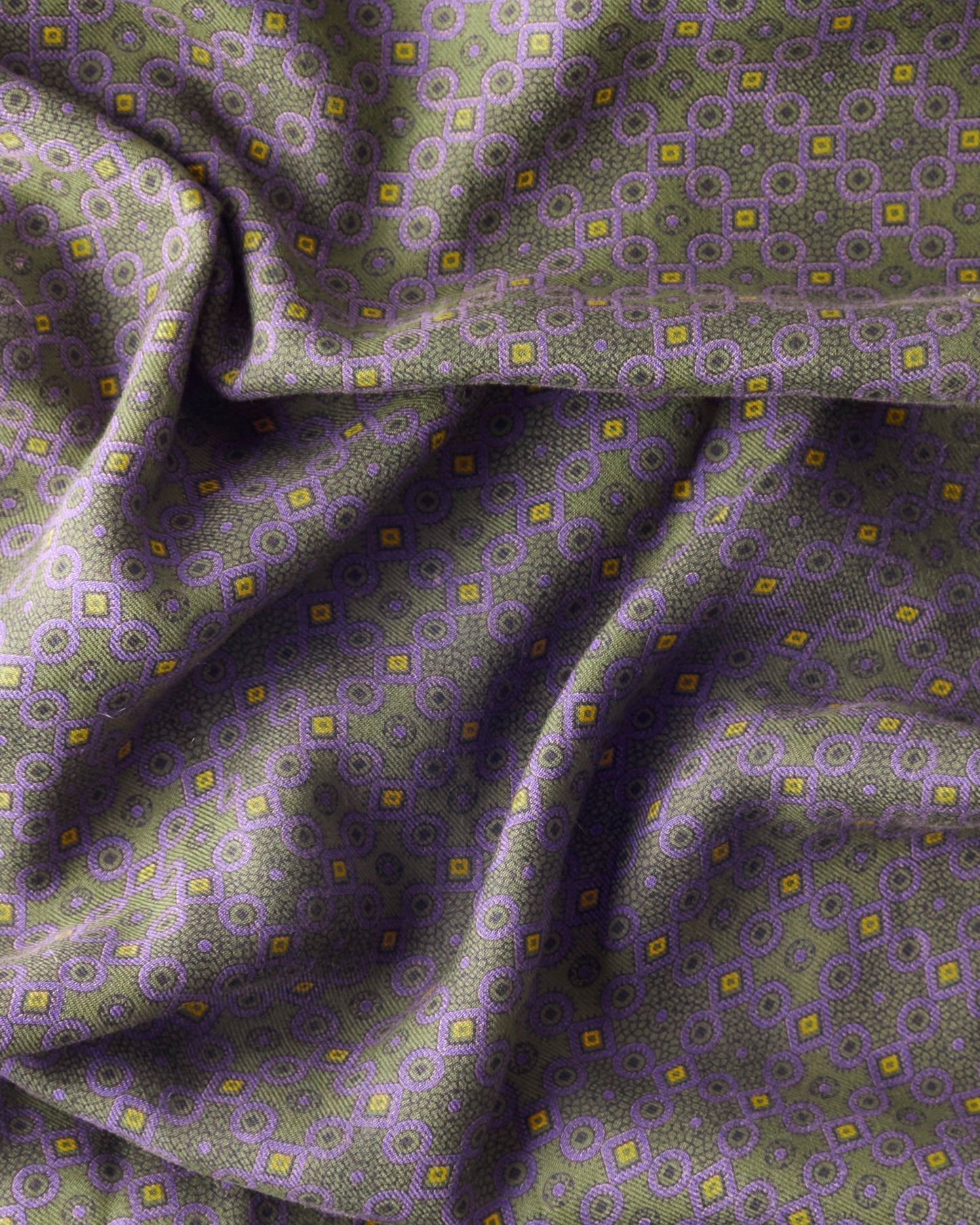 Vintage Purple & Green Geometric Scarf