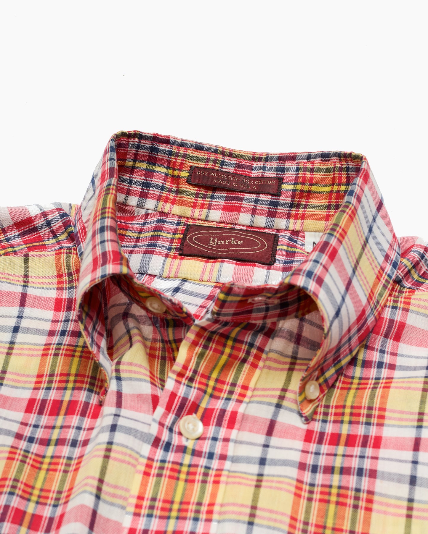 Vintage Yorke Red Check Madras Shirt