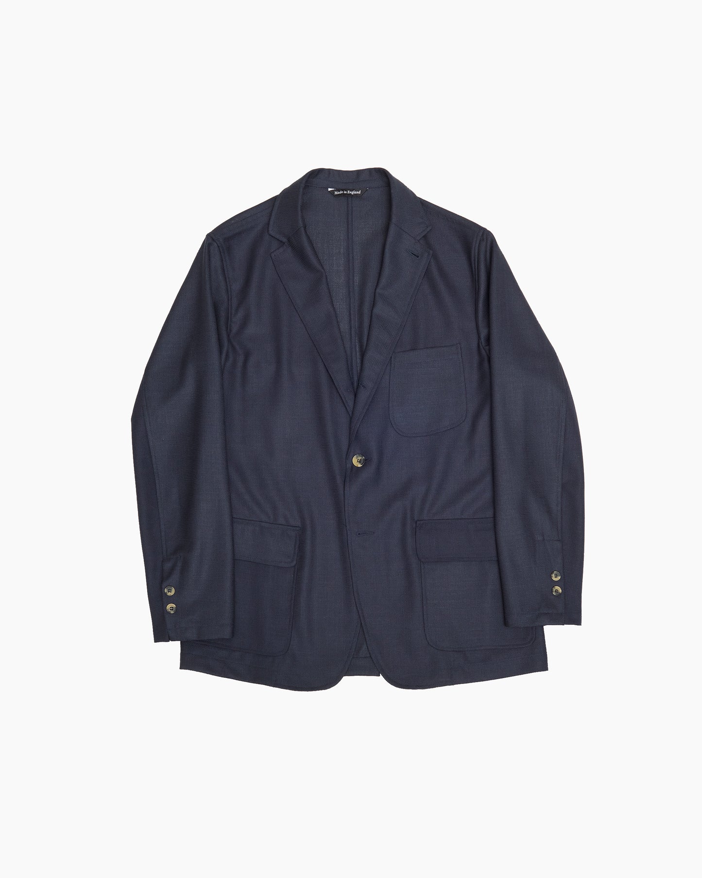 Navy Summer Wool Hopsack Ivy Jacket