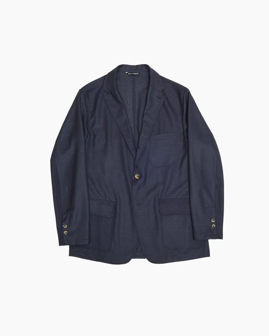 Navy Summer Wool Hopsack Ivy Jacket