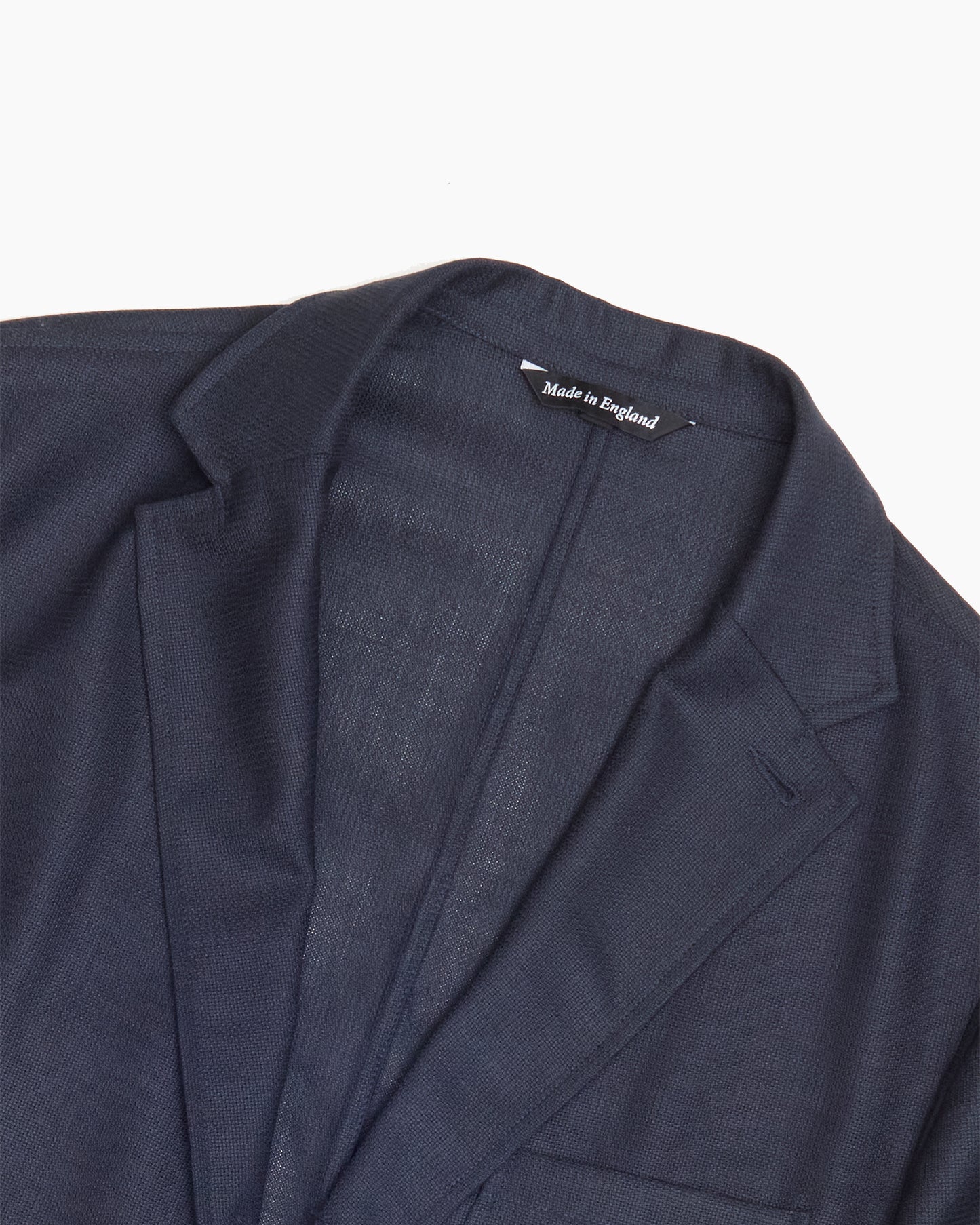 Navy Summer Wool Hopsack Ivy Jacket