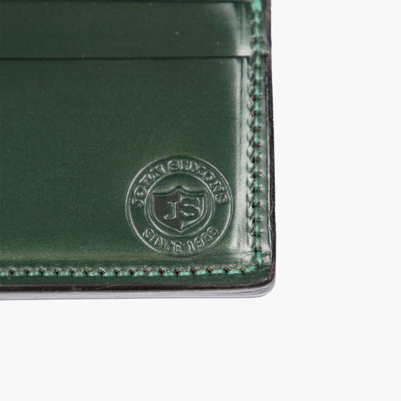 John Simons x McRostie Limited Edition Green Leather Card Holder