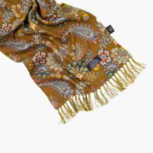 Tootal Green Floral Paisley Print Rayon Scarf