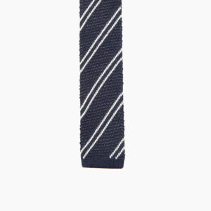 Navy/Ivory Stripe Tie 2